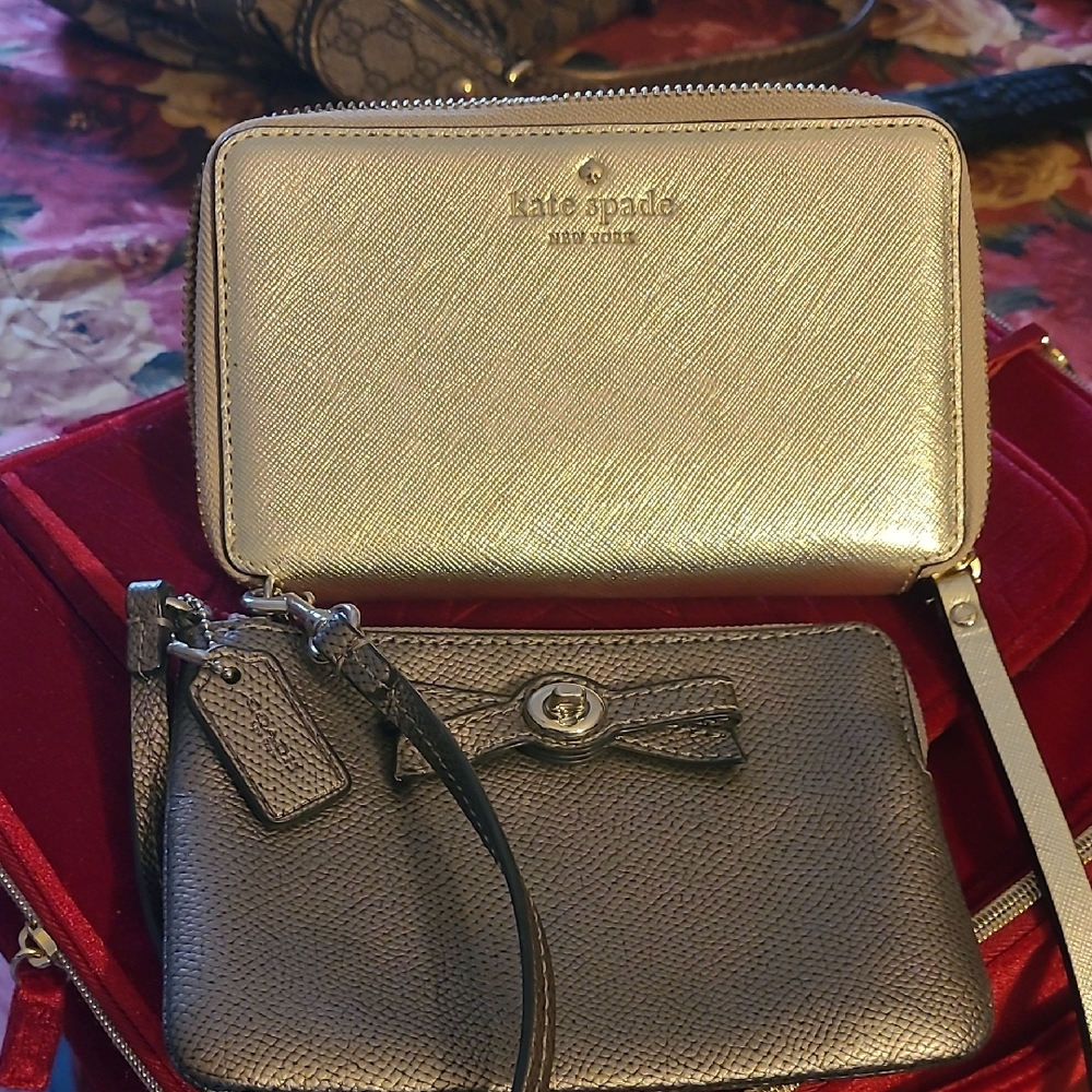 Kate Spade Gold and Silver Wallets Set